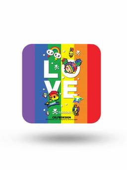 Macmerise - TD Pride Love Pattern Square Coaster
