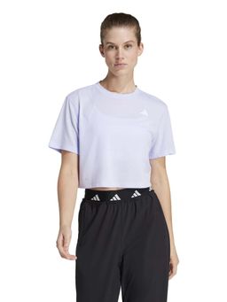 adidas - Women Purple Workout Essentials Boxy Crop T-shirt