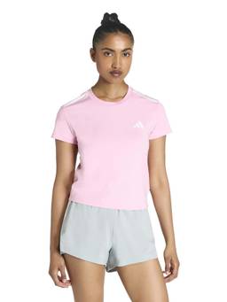 adidas - Women Pink Hyperglam 3-Stripes T-shirt