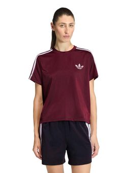 adidas Originals - Women Burgundy Stripes Firebird T-shirt