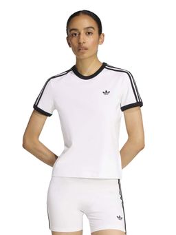 adidas Originals - Women White Stripes Slim Fit T-shirt