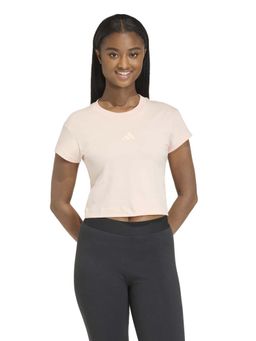 adidas - Women Peach Future Icons Small Logo Crop T-shirt