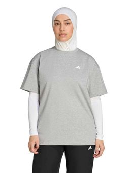 adidas - Women Grey Primelift Essentials Workout Oversized T-shirt