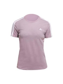 adidas - Women Purple 3S Stripes T-shirt