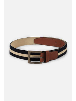 Peter England - Men Multi-Color Stripes Genuine Leather Belt