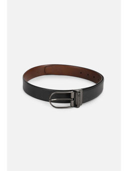 Van Heusen - Men Black Textured Reversible Belt