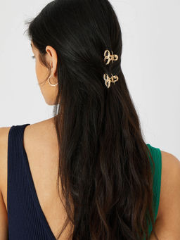 Accessorize London - Women's Pearl Ring Hair Claw Clips (Pack of 4)