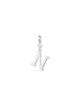 Anaar - Silver Alphabet N Charm