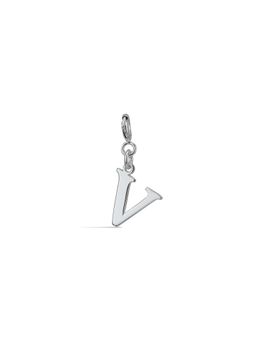 Anaar - Silver Alphabet V Charm