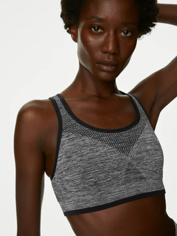Marks & Spencer - Reversible Seamless Black Medium Support Sports Bra