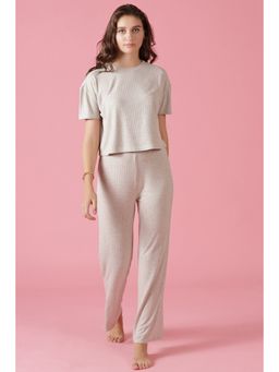 Gipsy - Beige Poly Knit Pant