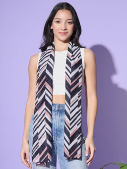 Trend Arrest - Peach Abstract Scarf