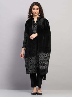 Monte Carlo - Women Black Embroidered Kurta with Pant and Dupatta