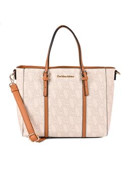 GIAN MARCO VENTURI - Echelon Off White Soft One Size Shopping Bag