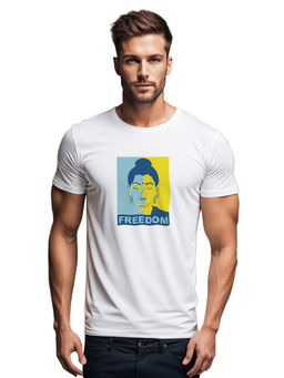 Tantra - White Round Neck Graphic Printed T-Shirt