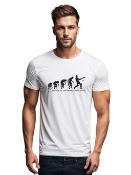 Tantra - White Round Neck Graphic Printed T-Shirt