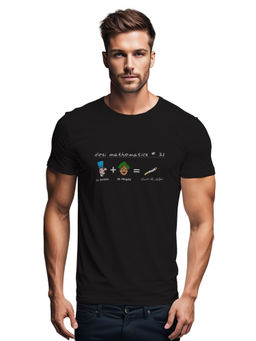 Tantra - Black Round Neck Graphic Printed T-Shirt