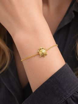 Digital Dress Room - Gold Turtle Charm Lumba Bracelet Women Gift