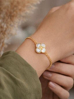 Digital Dress Room - Gold Plated Swastik Charm Lumba Bracelet