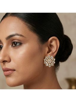 BeAbhika - Sunflower Kundan Studs