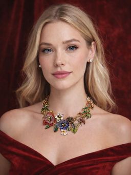 Odette - Multicolor Alloy Stone Necklace for Women