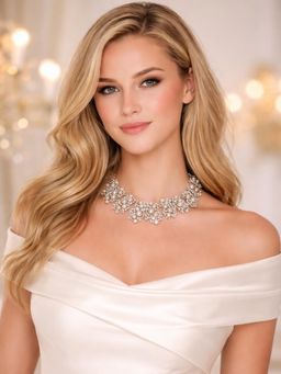 Odette - White Alloy Pearl Necklace for Women