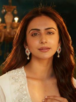 Accessher - Gold-Plated Pink Crystal Floral Dangler Earrings For Women