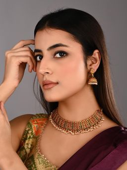 Anvik - Ruby And Green Choker Sets