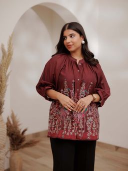 Kidar - Maroon Colour Shirt
