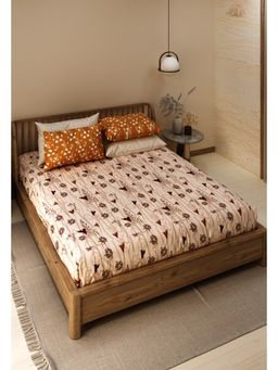 LABHAM - Pure Cotton Ethnic Motifs Printed King Size Flat Bedsheet Multi-Color (Set of 3)