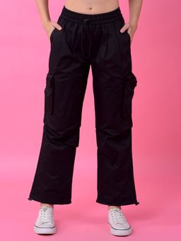 CRIMSOUNE CLUB - Women Black Loose Fit Cargo