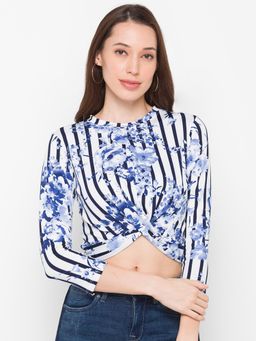 Globus - Blue Printed Top