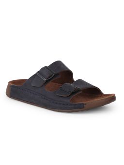 Hush Puppies - Men Navy Blue Suede Sandals