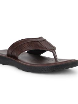 Bata - Men Brown Synthetic Flipflops
