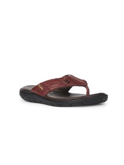 Bata - Men Maroon Synthetic Sandals