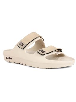 Bata - Men Beige Synthetic Sliders