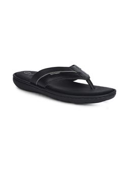 Hush Puppies - Men Black Leather Flipflops