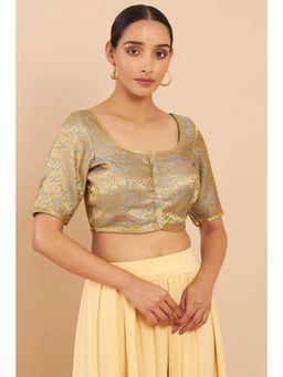 Soch - Women Grey & Gold Blouse