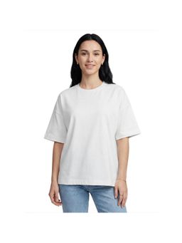 R&B - Women Cream Round Neck T-Shirt
