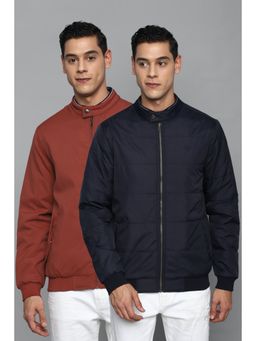 Allen Solly - Men Navy Solid Full Sleeves Casual Jacket Reversible