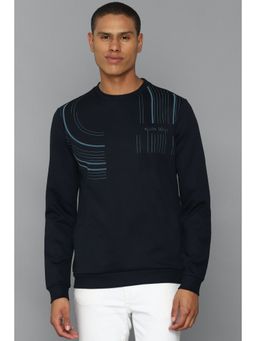 Allen Solly - Men Navy Crew Neck Full Sleeves Casual Sweatshirt