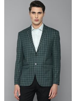 Louis Philippe - Men Checks Green Blazer