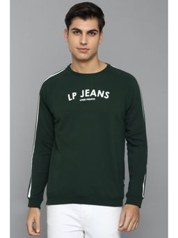 Louis Philippe - Men Printed Green Sweatshirt