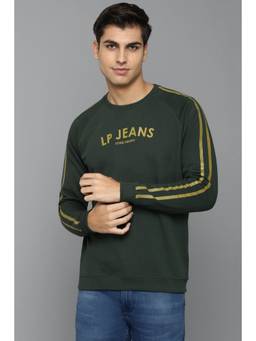 Louis Philippe - Men Printed Olive Sweatshirt