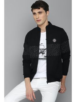 Louis Philippe - Men Graphic Black Sweatshirt