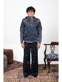 THNWHN - Sculpted Denim Hoodie