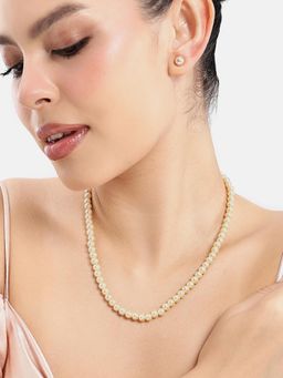 Estele - Adjustable Dazzling Light Yellow Pearl Jewellery Set