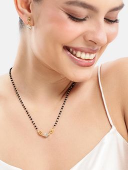 Estele - Elegant Gold Finish Stylish Traditional Wedding Jewellery Mangalsutra Set