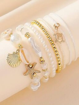 OOMPH - Ocean Theam Sea Shell Bracelet (Pack of 7)