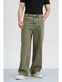 FREAKINS - Fern Blue Mens Wide Leg Jeans